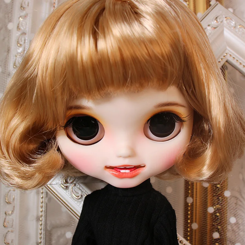 Кукла Blyth ICY DBS для серии No.BL2240/3227 резные губы из медово коричневого волоса улыбка
