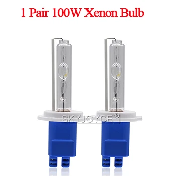 1 Pair 100W Bulb Автомобильная фара 100 Вт HID Xenon Kit H7 H11 D2H H1 H3 HB3 HB4 ксеноновая лампа высокой мощности AC 12 в 100 Вт HID Балласт Комплект 4300 К 6000 К 8000 К - Испускаемый цвет: 1 Pair 100W Bulb