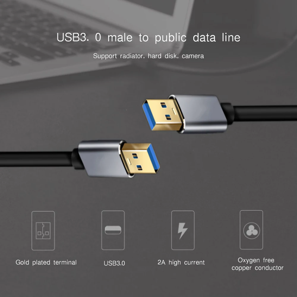 Супер Скорость USB 3,0 Тип «Папа-папа» Тип Мужской кабель-удлинитель для передачи данных кабель, шнур синхронизации синий для радиатора жесткий диск USB3.0 кабель для передачи данных