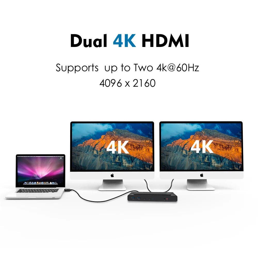 Wavlink USB C Универсальная док-станция 5 к USB-C Gen1 двойной 4 к дисплей HD HDMI питание USB 3,0 Gigabit Ethernet для Mac OS