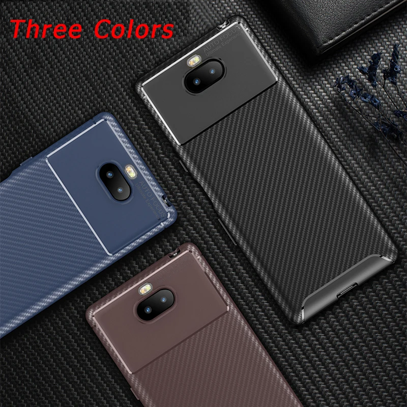 Углеродного волокна чехол для телефона sony xperia-XZ2 xperia XA xa3 ультра тонкий xperia-xz с