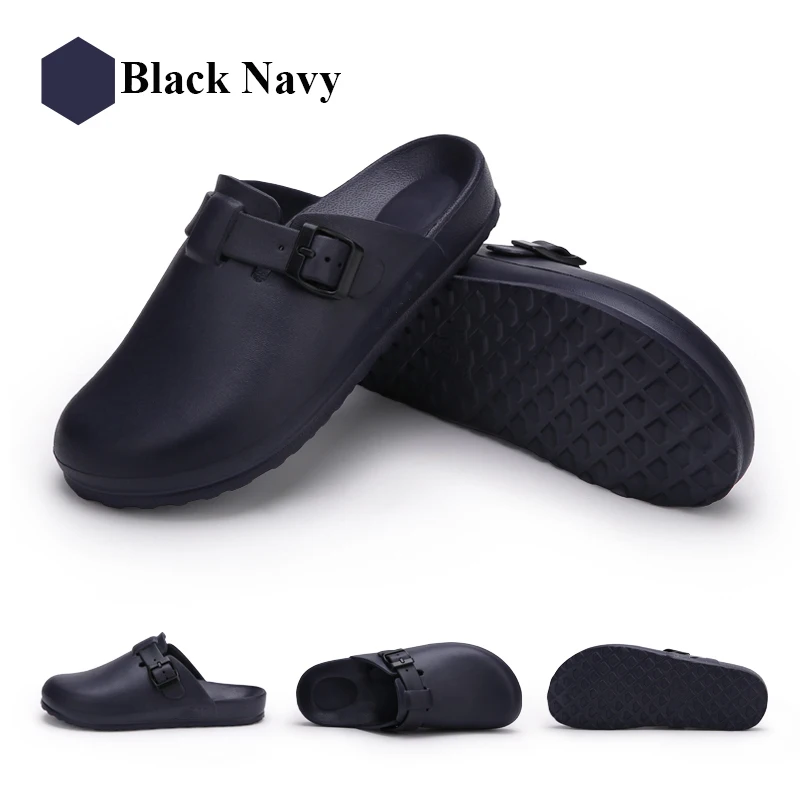 

Black Navy Medical Slippers Nurse Shoes Work Clogs EVA Ultralight OR Slippers Doctor Nurse Dentist Sandal Surgical Shoes