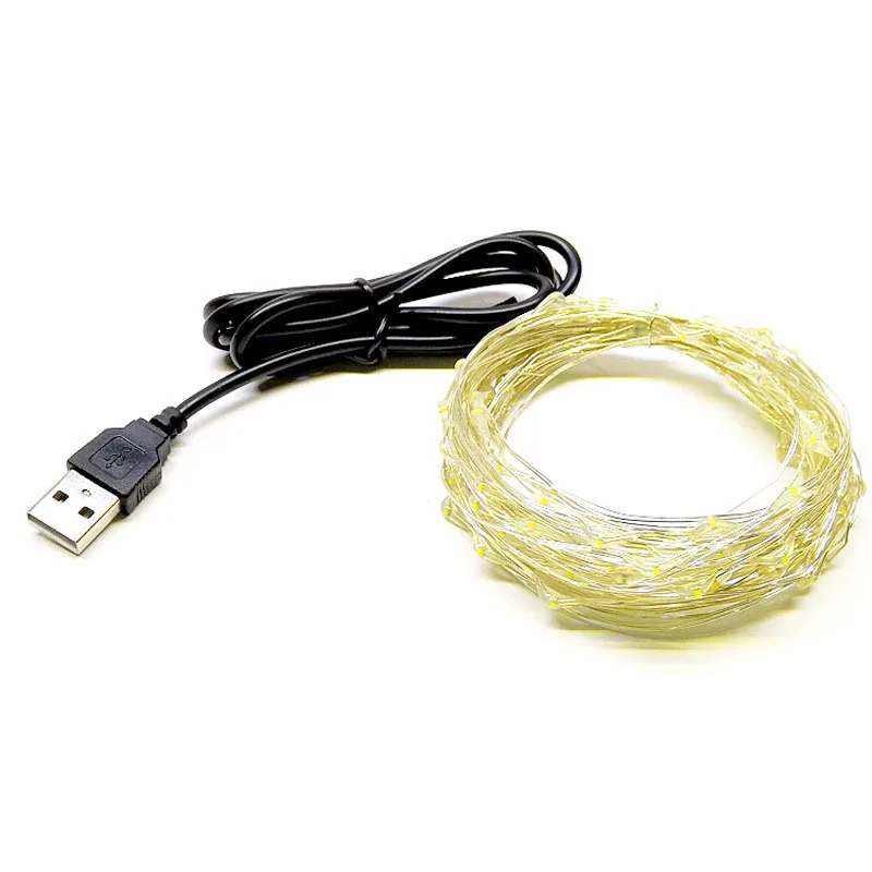 Праздничная гирлянда на батарейках с USB портом 5 В|Светодиодная лента| |