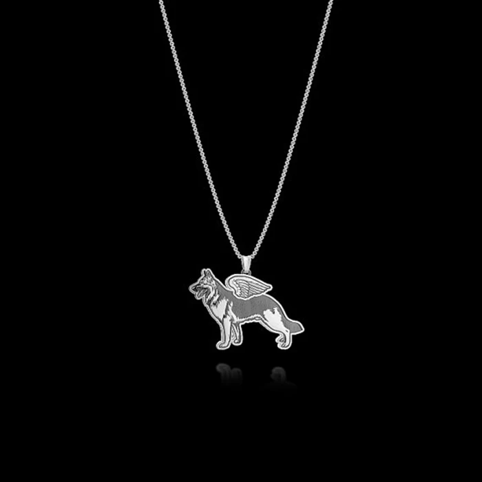 

Daisies 1pc Handmade German Shepherd Angel Puppy Pet Lovers Unique Design Pendant Animal Necklaces Gift for Women and Girls