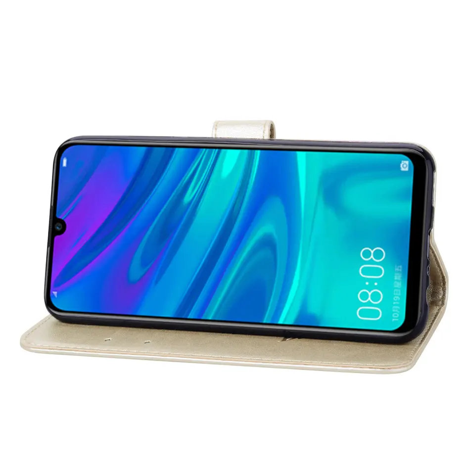 Роскошный чехол с цветком розы для huawei P20 Lite mate 20 Pro P Smart Z Y5 Y6 Y7 Prime Y9 Одноцветный чехол-кошелек DP17E