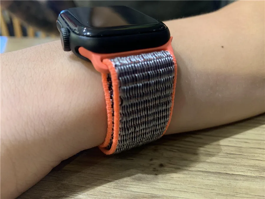 Классический лямка из нейлоновой ткани для наручных часов Apple Watch Series 4/3/2/1 влагостойкий ремешок для часов 40-44 мм ремень для наручных часов iWatch 38 42 мм Длина браслета