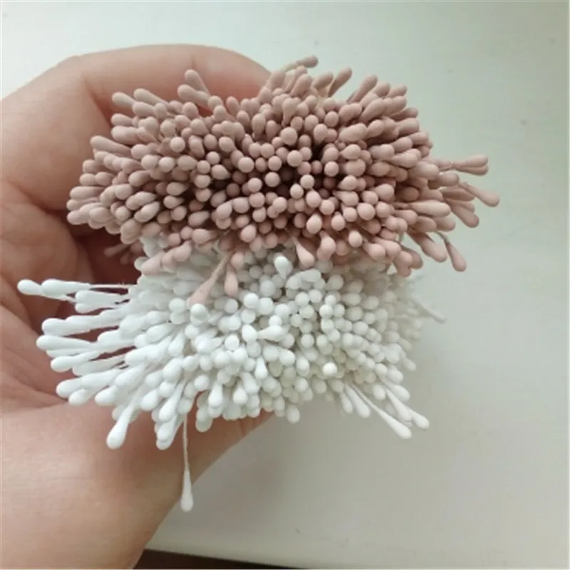 400 шт 1,5 мм мини-цветок Stamen Pistil Свадебное Украшение скрапбукинг Сделай Сам искусственные открытки торты Цветы Аксессуары