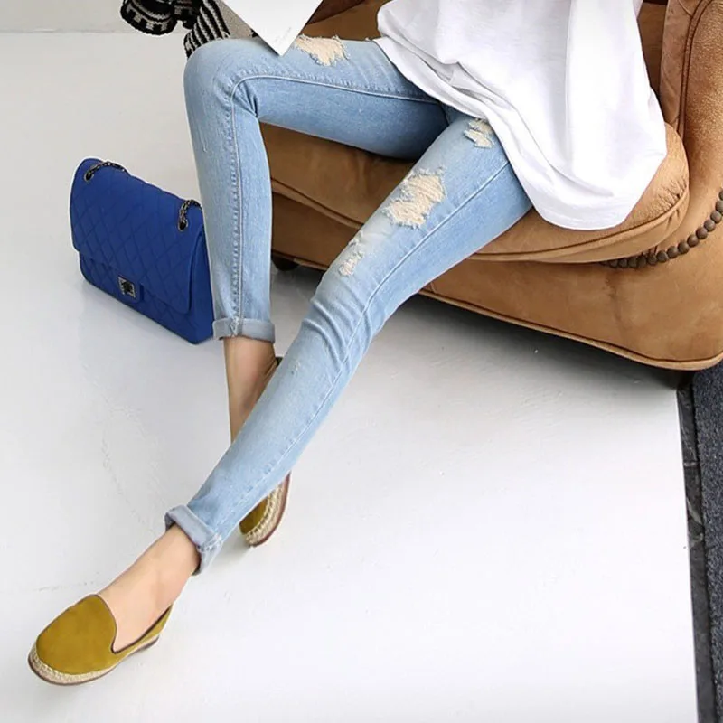 одежда для беременных 2017 весна новые девять отверстие мягкие эластичные Штаны