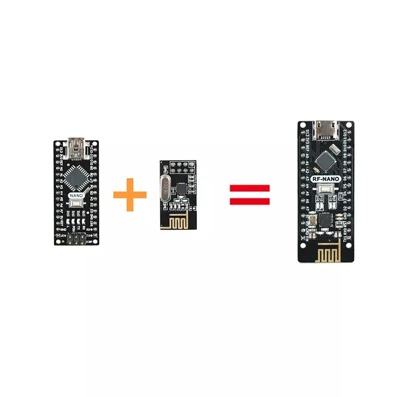 RF Nano V3.0 микро-usb модуль ATmega328P QFN32 5 в 16 м CH340 интегрированный NRF24l01+ 2,4G беспроводной Imme для Arduino