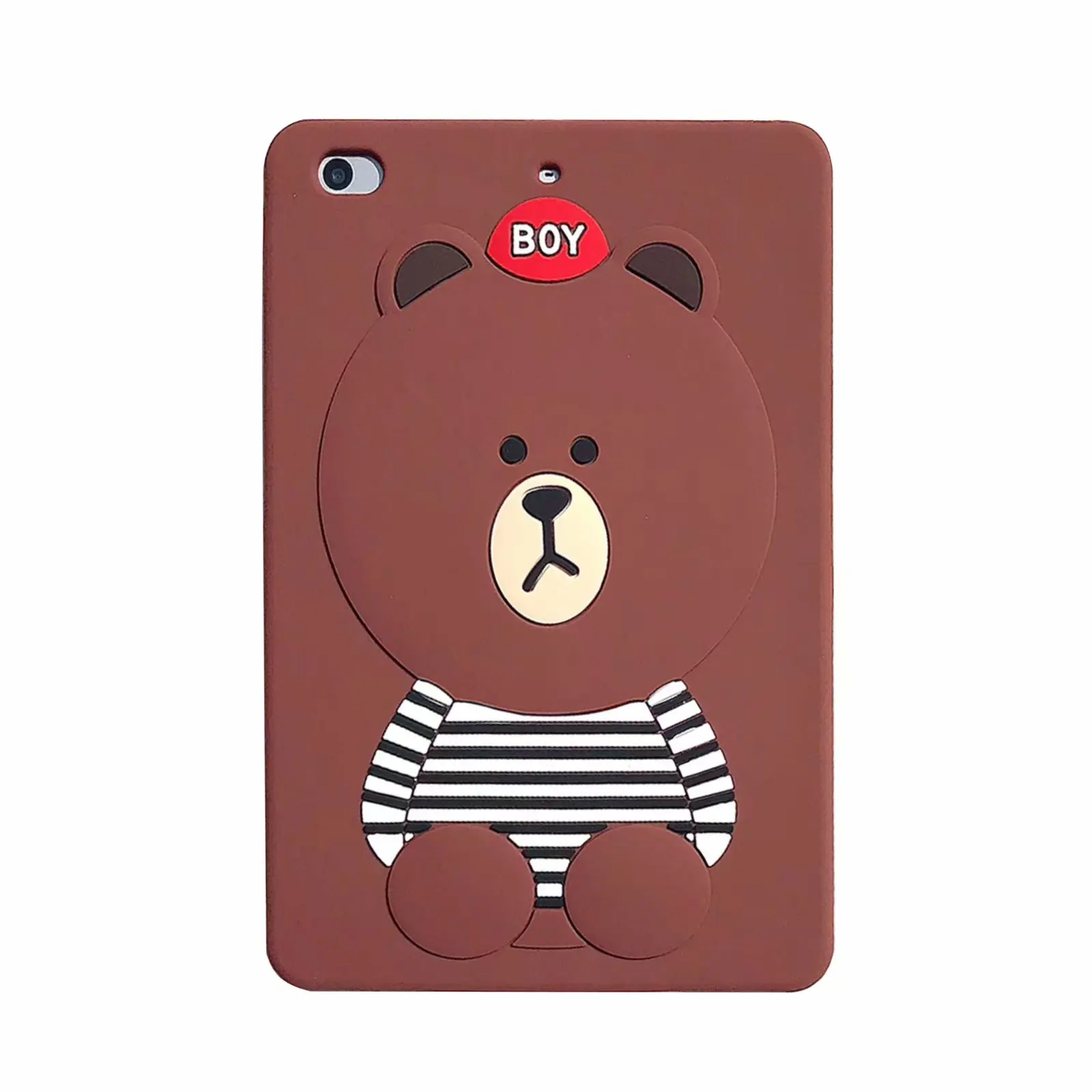 For ipad Mini 4 Коричневый изображением героев мультфильма "Маша и Медведь противоударный чехол для iPad 9,7 Pro 9,7 10,5 Air 2 iPad 2/3/4 5 6 iPad Mini 1 2 3 4 планшеты Мягкий силиконовый чехол - Цвет: For ipad Mini 4