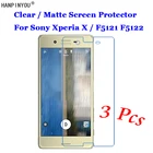 3 шт.лот, защитная пленка для экрана Sony Xperia X  Dual F5121 F5122 5,0 дюйма HD, прозрачнаяАнтибликовая матовая Передняя защитная пленка
