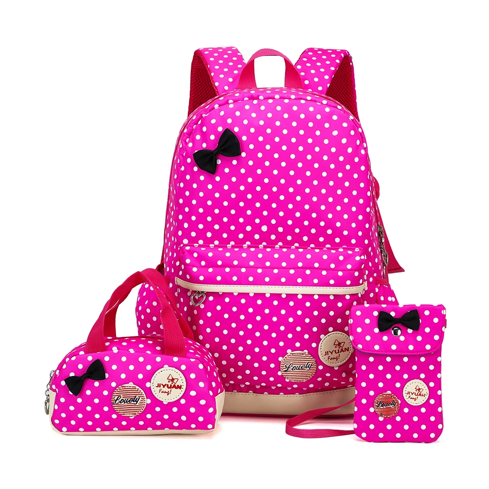 Высокое качество рюкзак Для женщин элегантный дизайн в горошек школьная сумка