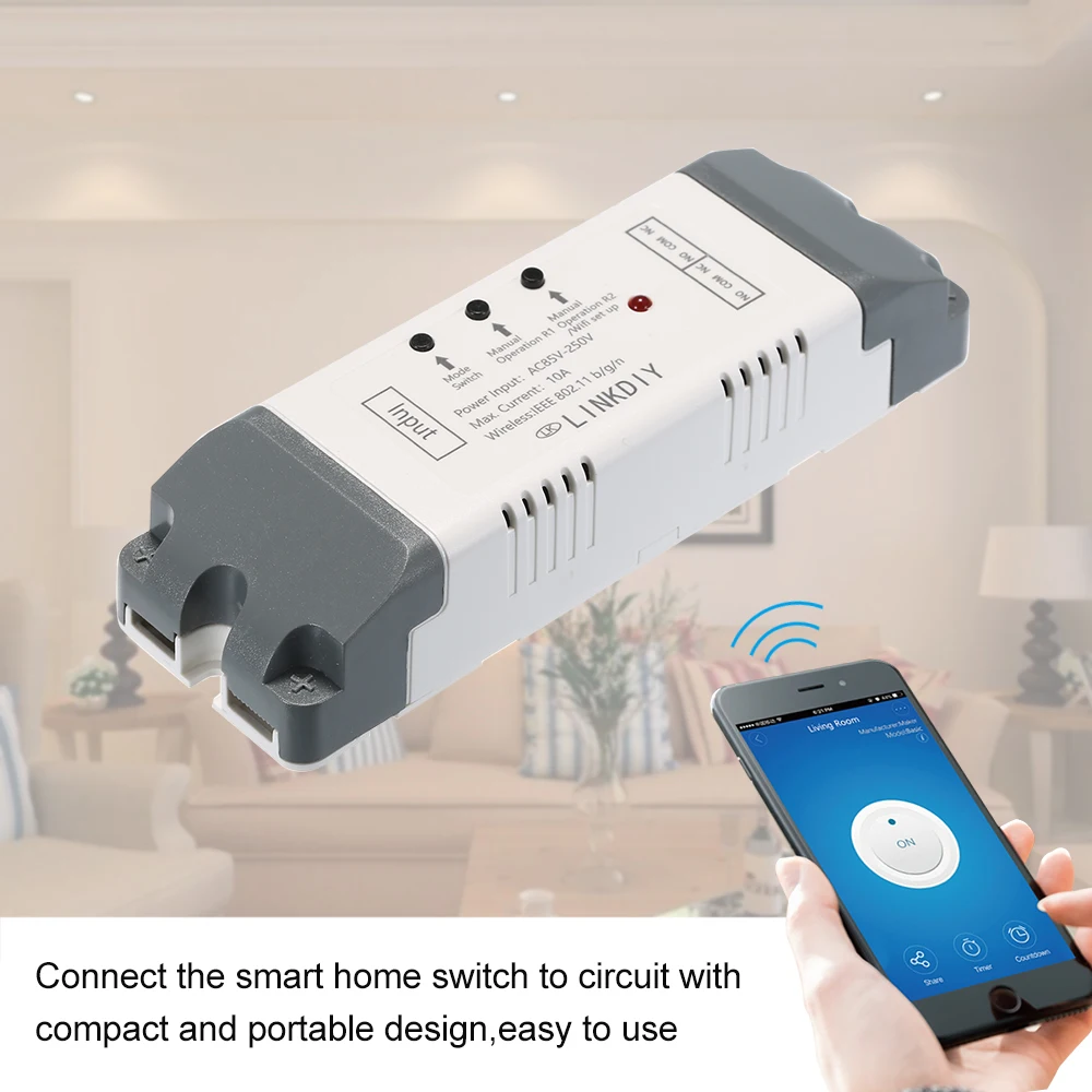 Умный Wifi переключатель универсальный модуль 2CH AC85-250V беспроводной переключатель таймер телефон приложение дистанционное управление для Amazon Alexa Google Home