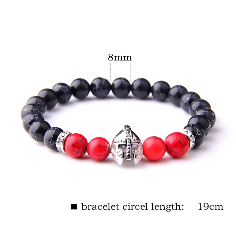 Спартанский браслет для мужчин вулканический рыцарь спартанского воина шлем