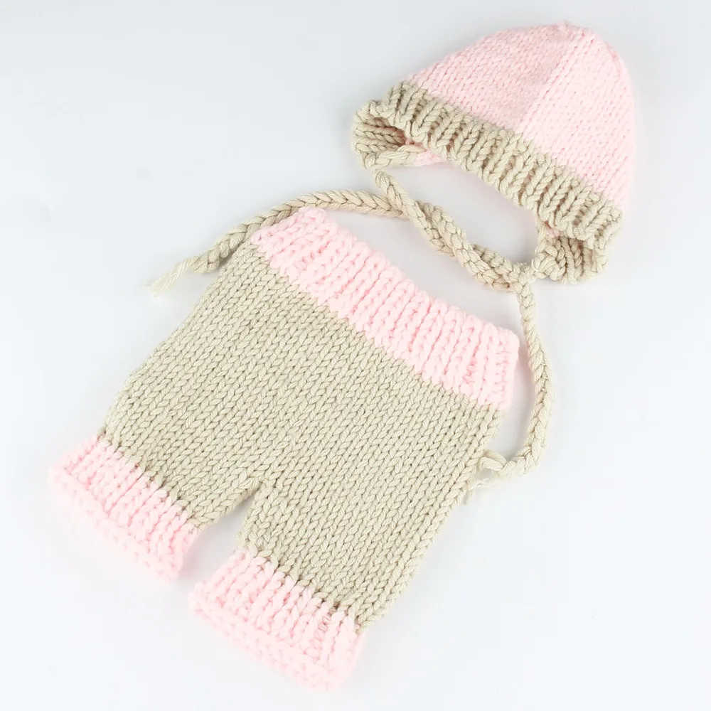 Puseky реквизит для фотосъемки новорожденных детей 0-4 м вязаный крючком костюм