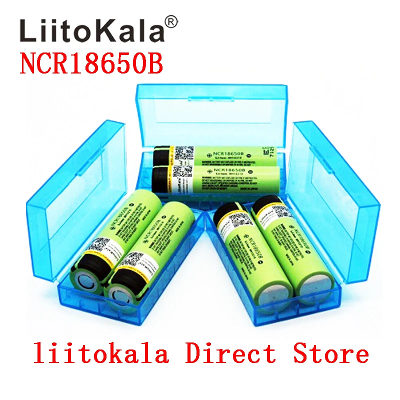 liitokala 18650 NCR18650B 3,7 V 3400 mah 18650 3400 mah перезаряжаемая литиевая батарея+ коробка