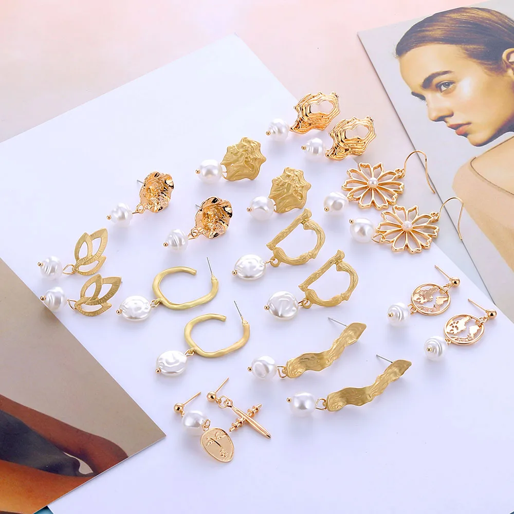 Женские серьги-гвоздики с натуральным пресноводным жемчугом 10 видов | Украшения