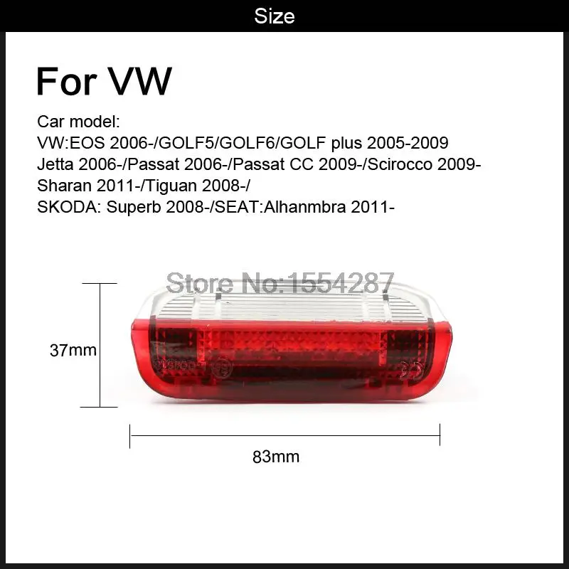 Светодиодный фонарь без ошибок с боковой дверью подходит для Golf Age GTi EOS Jetta Passat