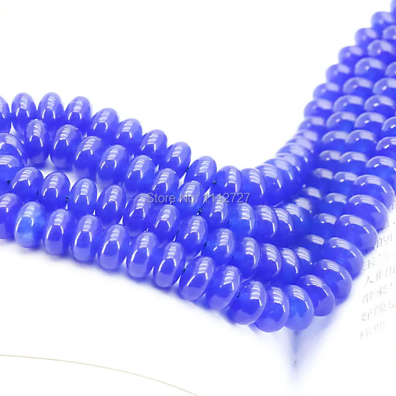 5x8мм темно-синий халцедон аксессуары для поделок свободные бусины Abacus Diy