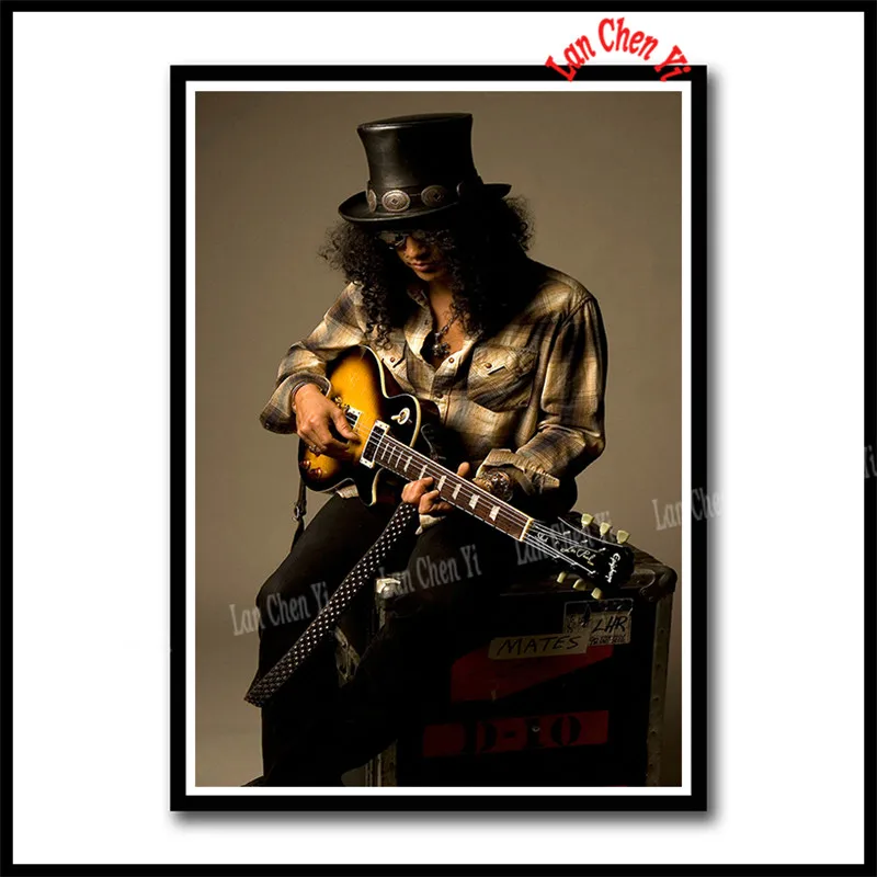 Оранжевый Guns n' Roses жесткая Рок Музыкальная Группа Slash плакат белая бумага с покрытием плакаты отличные фотографии на стену для подарка - Цвет: Оранжевый