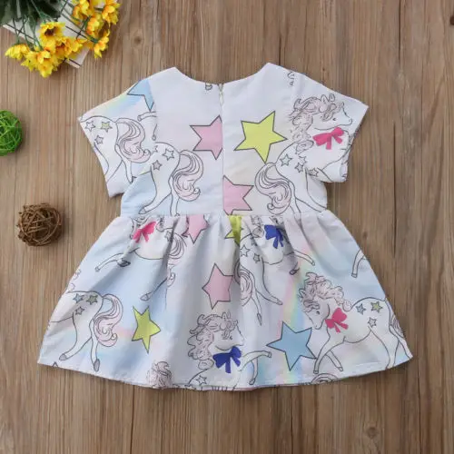 Платье-пачка для маленьких девочек мини-платье вечеринок с милыми животными