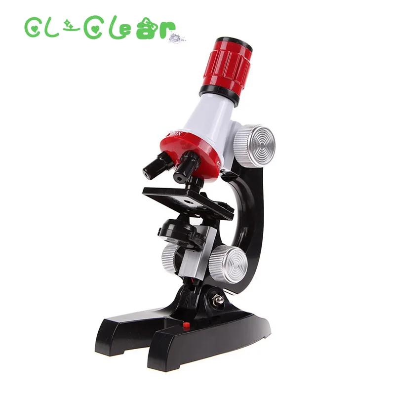 

Children Learning & Education Toy 1200X Zoom Illuminated Monocular Plastic Biological Microscope for Kid's Birthday Gift