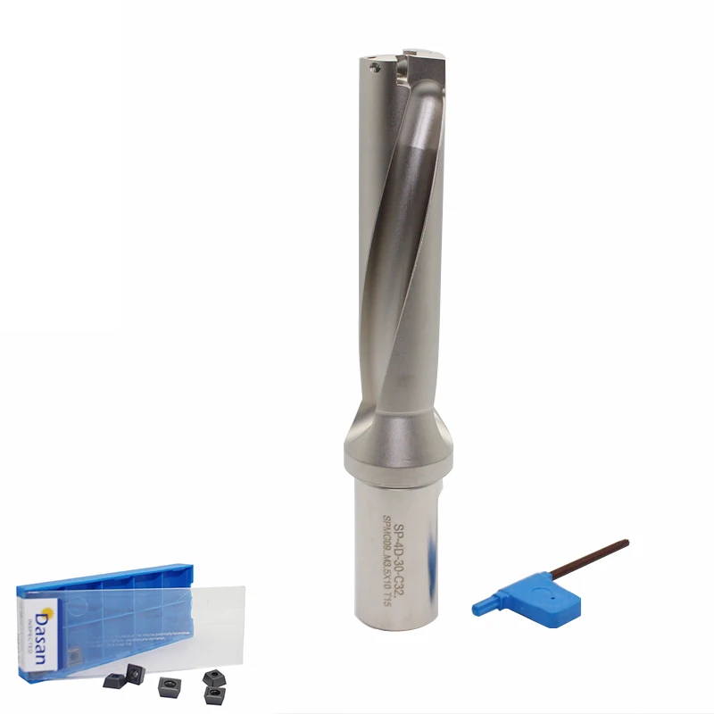 10pcs SPMG090408 Carbide Indexa Inserts and 1PC SP C32 5D 28mm 29mm 30mm 31mm 32mm 33 Indexable Insert Drill Bit Set Metal Tool |