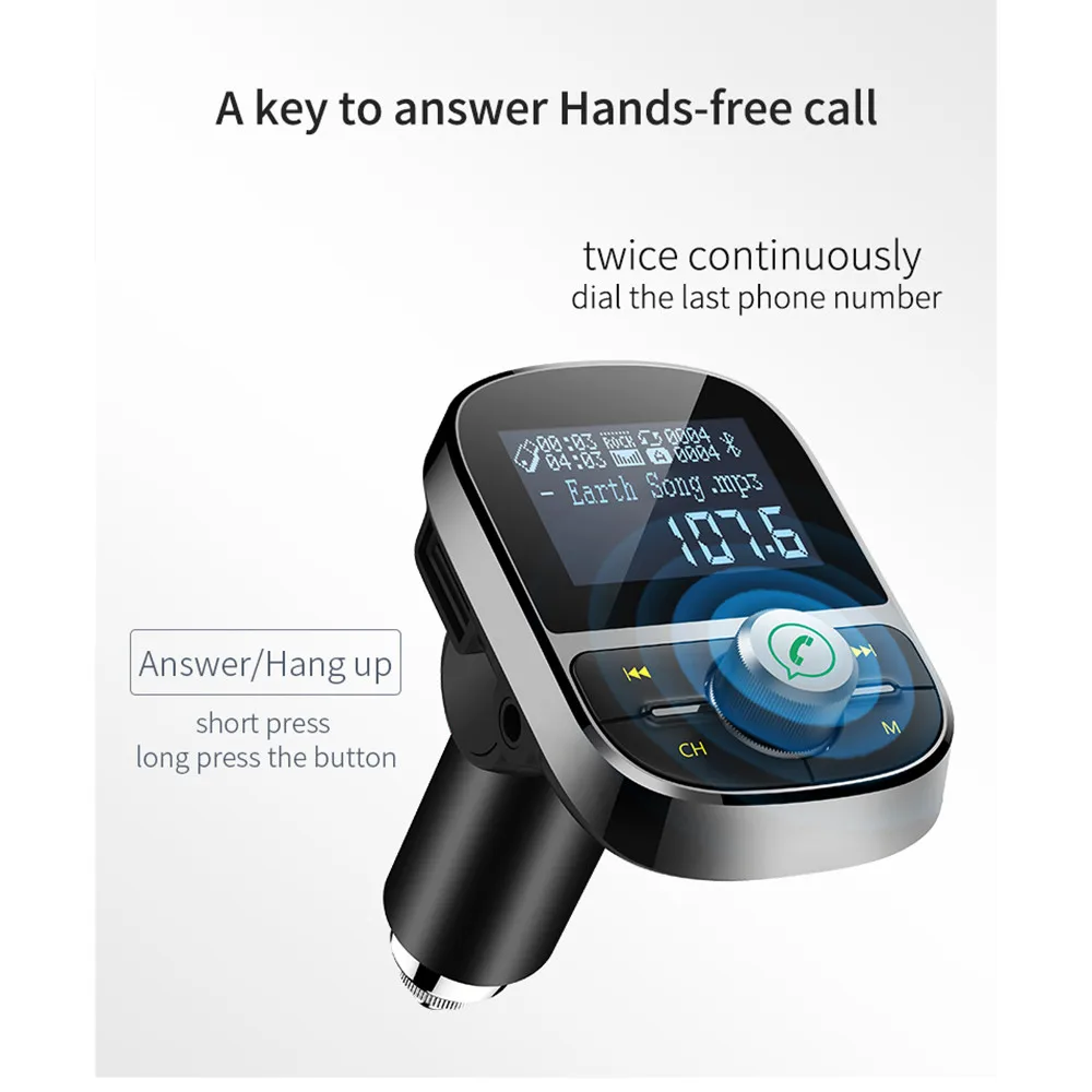 Автомобильное зарядное устройство Bluetooth Автомобильный fm-передатчик