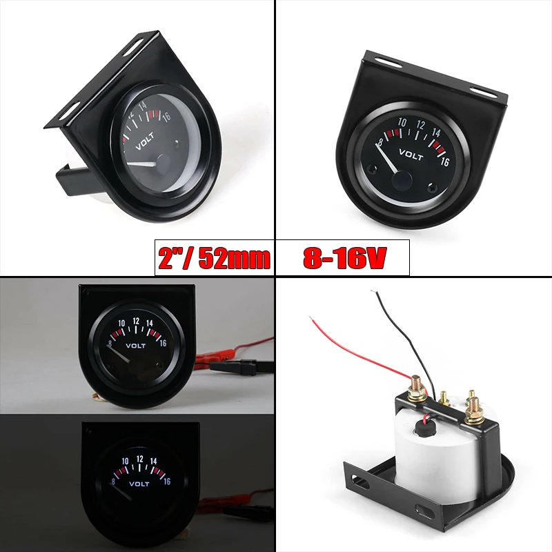 

Tool Voltmeter Voltage Gauge Parts Shell White 1pc Automatic LED 8~16V