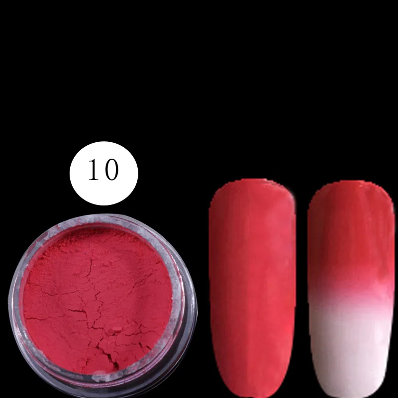 Термохромный пигмент 12 банок/набор термальный меняющий цвет порошок для