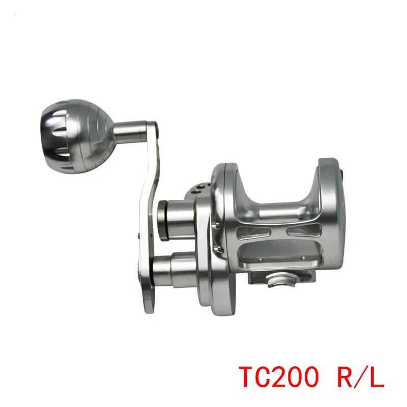 TC300-500 ЧПУ медленно Отсадки катушка лодочная катушка 30kgs влево/вправо Ручка Катушка для удочки SALTWATER троллинговая катушка - Цвет: TC200silver