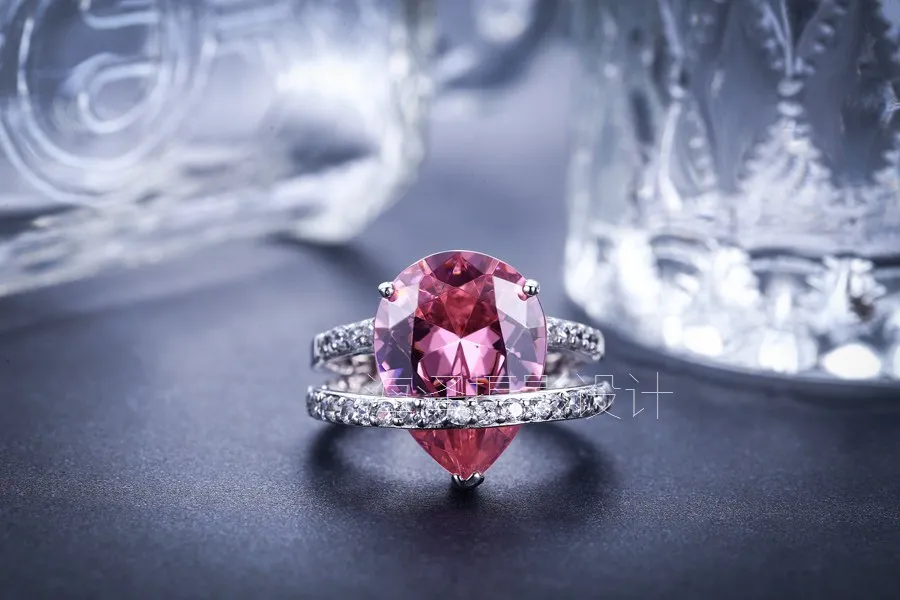 Настоящее тонкое Стерлинговое Серебро 925 кольца для женщин родиевое покрытие