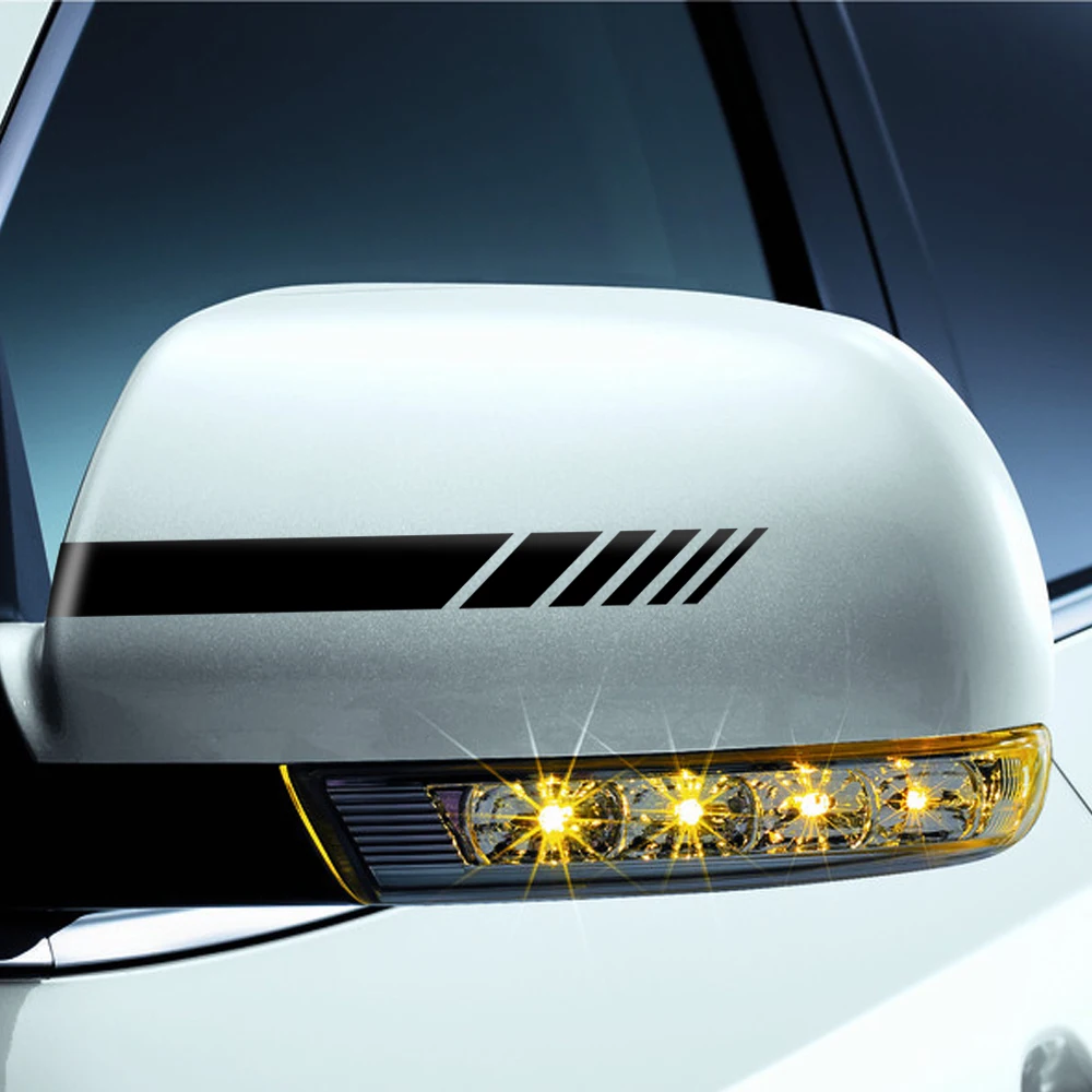 2pcs Rear View Mirror Stickers Car Styling PET Sticker Rearview Side Decal Stripe Accessries | Автомобили и мотоциклы