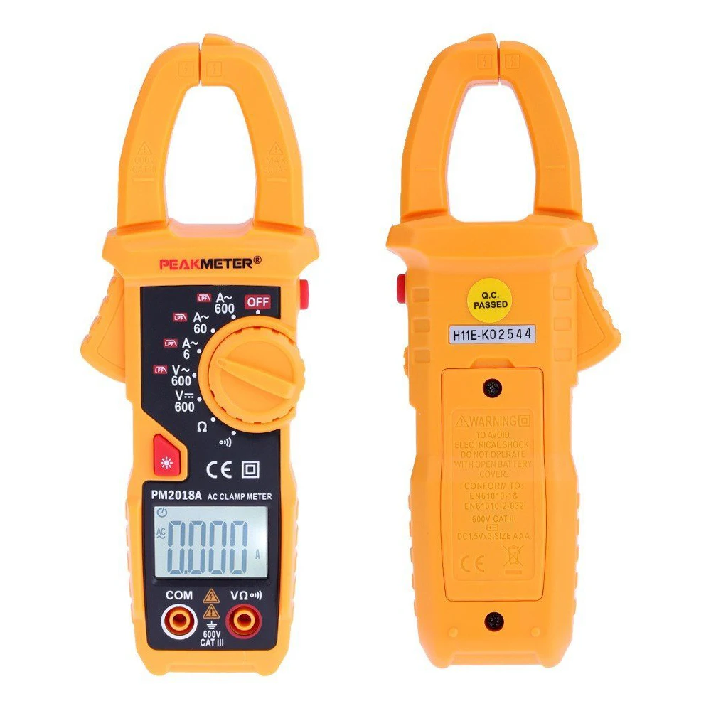 HHTL PEAKMETER PM2018A Ручной цифровой ЖК клещи мультиметр AC/DC напряжение переменного тока