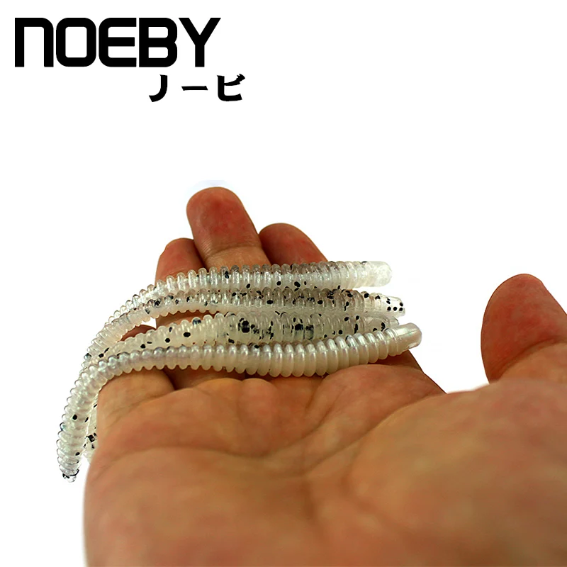 NOEBY 6 шт./лот Мягкая приманка 120 мм/3 5 г запах мягкий червь искусственная светящаяся