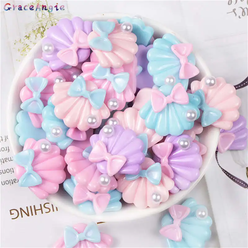 Подвески GraceAngie с жемчугом и ракушками из смолы 20 шт./лот кабошон аксессуары для