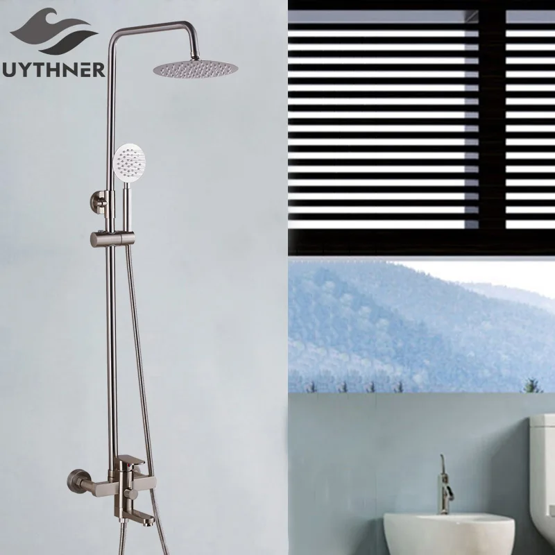Uythner роскошный настенный 8-дюймовый смеситель для душа ванной комнаты с