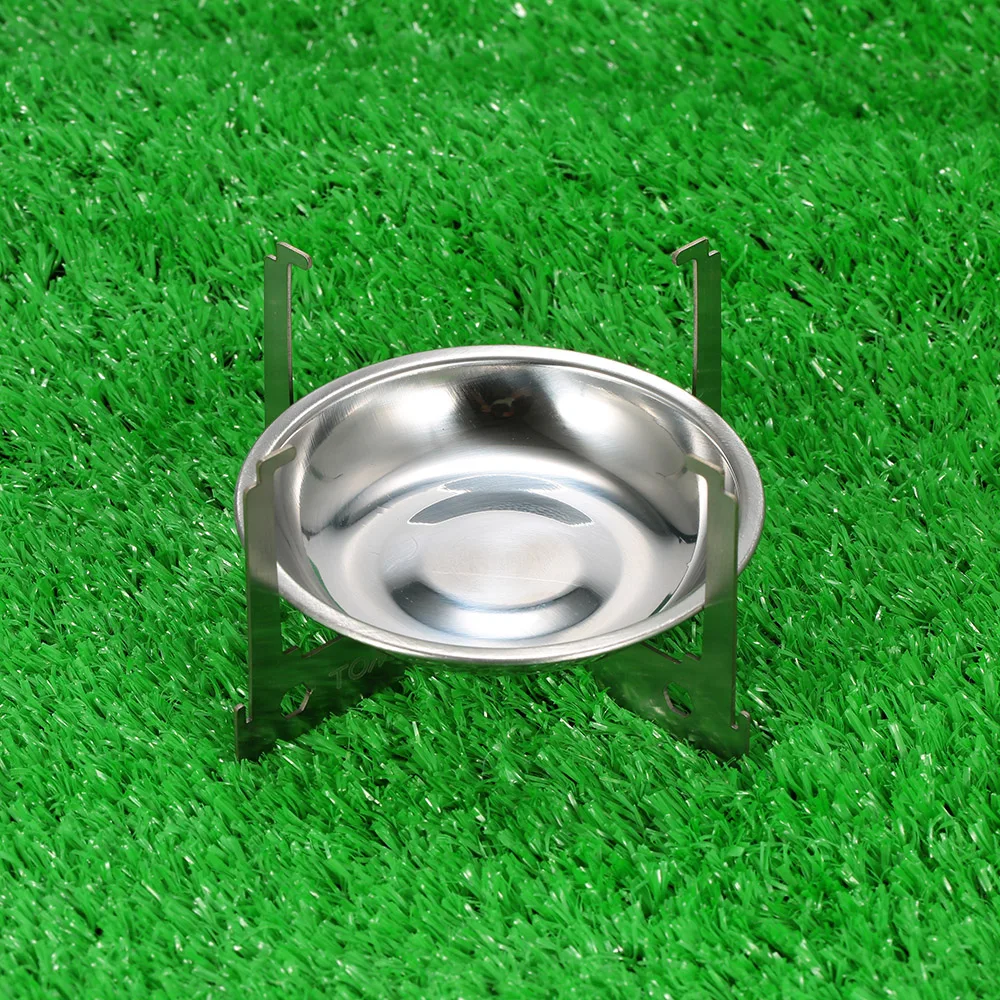 

TOMSHOO Mini Alcohol Stove Tray Spirit Burner Stove Portable Mini Ultralight Outdoor Camping Stove Furnace with Cross Stand Rack