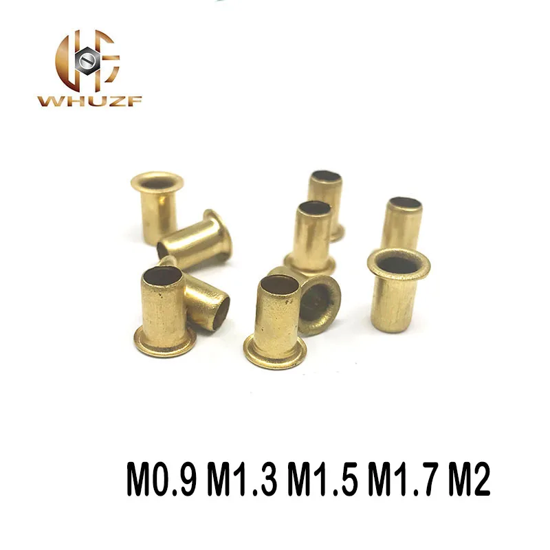 

Полые медная заклепка M0.9, M1.3, M1.5, M1.7 M2, бронзовые заклепки с перекрестными отверстиями, латунные заклепки, одна трубка, аксессуары для творче...