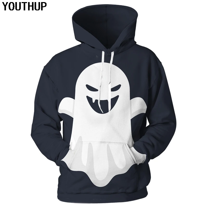 Толстовка YOUTHUP 2020 с принтом призрака из мультфильма толстовка капюшоном для