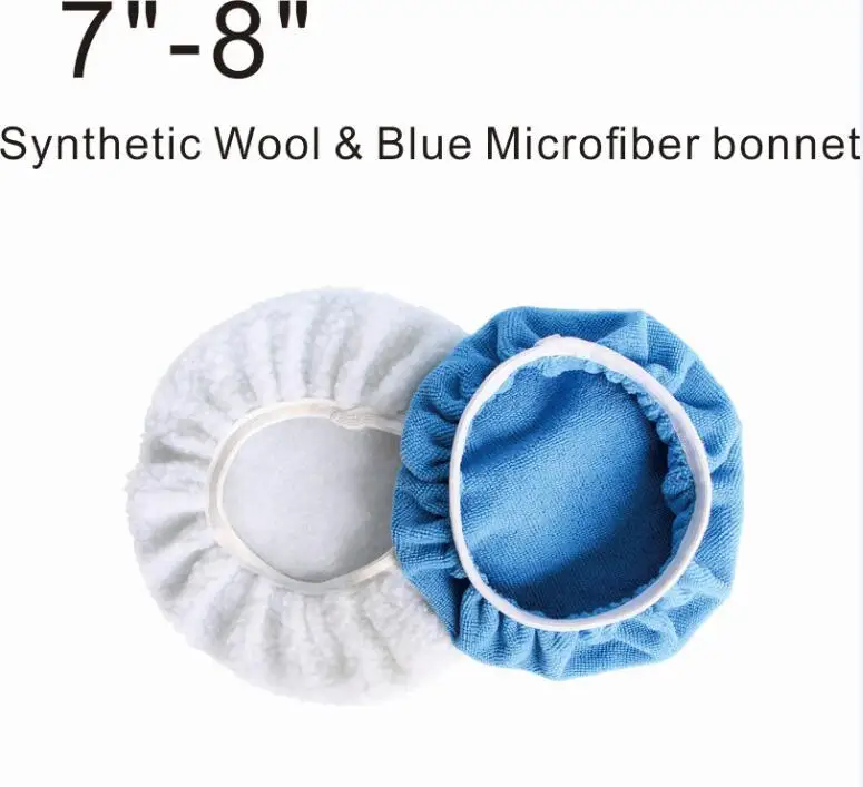 78 Wool Blue 2 шт. полировка капота буферная накладка шапочка из микрофибры 3 размера Автомобильная полировальная Накладка для автомобиля уход за краской воск полировка - Цвет: 78 Wool Blue