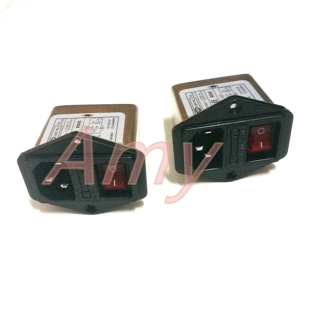 Мощность EMI фильтр CW2B 06A T розетка Переключатель 220 В Однофазный AC