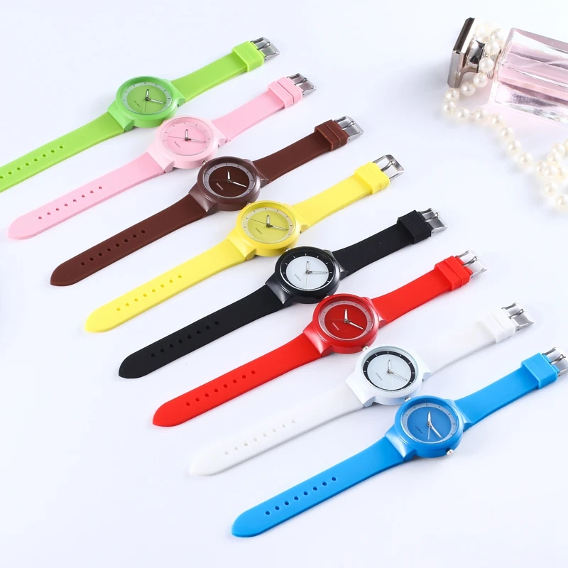 Часы наручные женские с силиконовым ремешком брендовые Роскошные модные