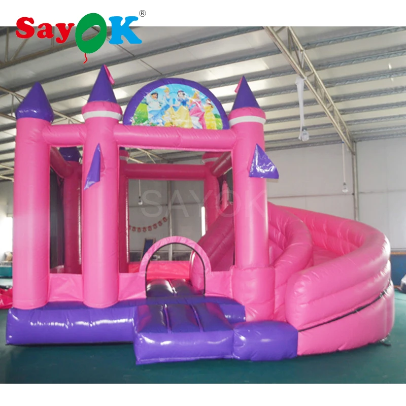 

High Quality PVC Inflatable Bouncer with Slide Pink Inflatable Bouncy Castle Inflatable Combo Jumper for Kids
