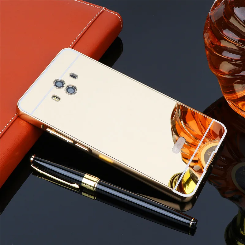 Зеркальный чехол для Huawei Mate 10 Mate10 металлическая рамка с зеркальной задней