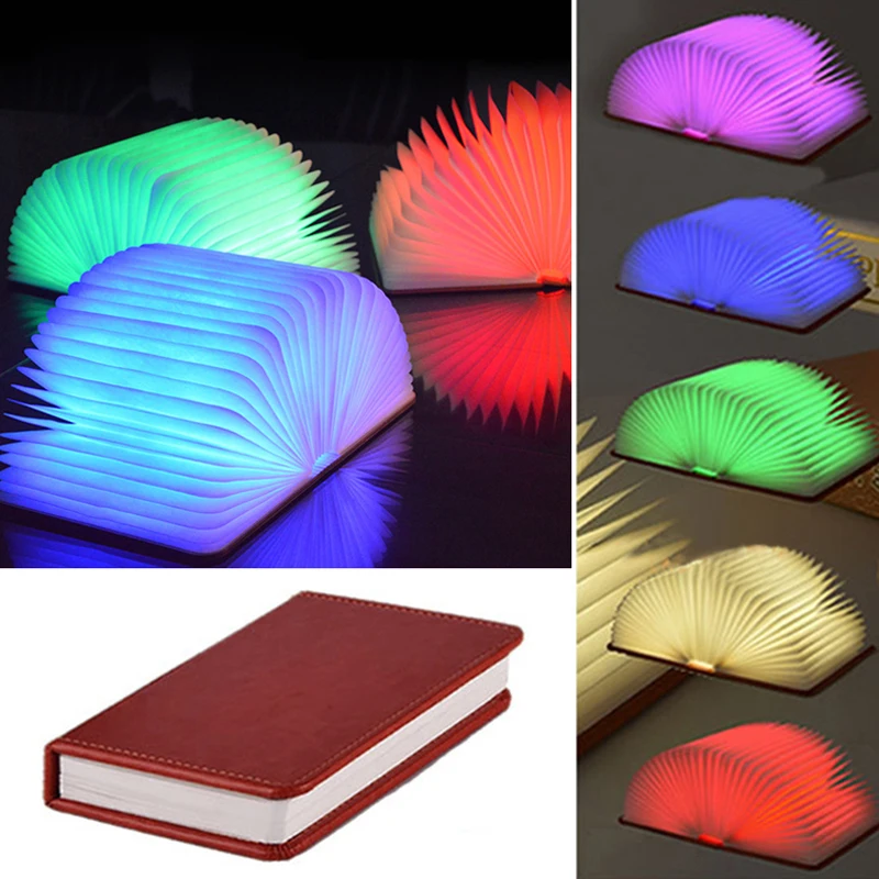 Магнитная Складная книжная лампа портативный USB Перезаряжаемый светодиодный