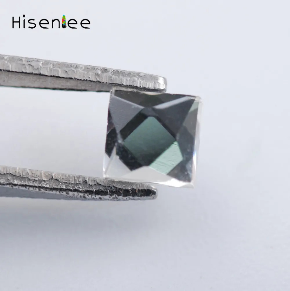 Hisenlee, различные размеры, прозрачные AB Хрустальные квадратные стеклянные камни с плоской задней частью DMC HotFix Стразы квадратной формы для одежды - Цвет: crystal clear