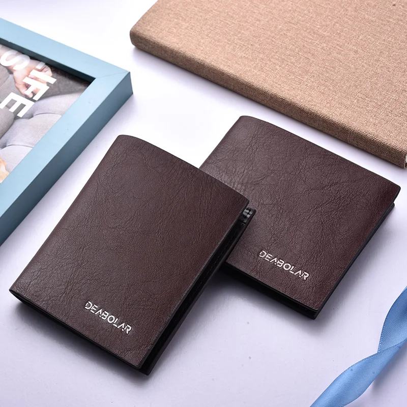 Мужской Роскошный кошелек из искусственной кожи складной деловой короткий абзац