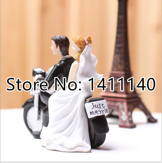 Мотоцикл на выход свадебный торт Топпер для пар невесты и жениха фигурки