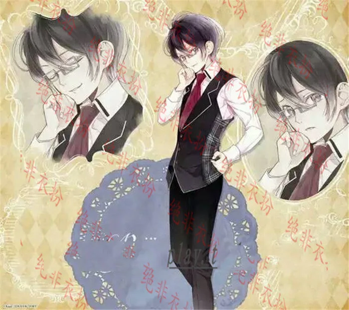Аниме! DIABOLIK LOVERS Sakamaki Reiji Готическая детская униформа косплей костюм модный мужской/женский ежедневный костюм